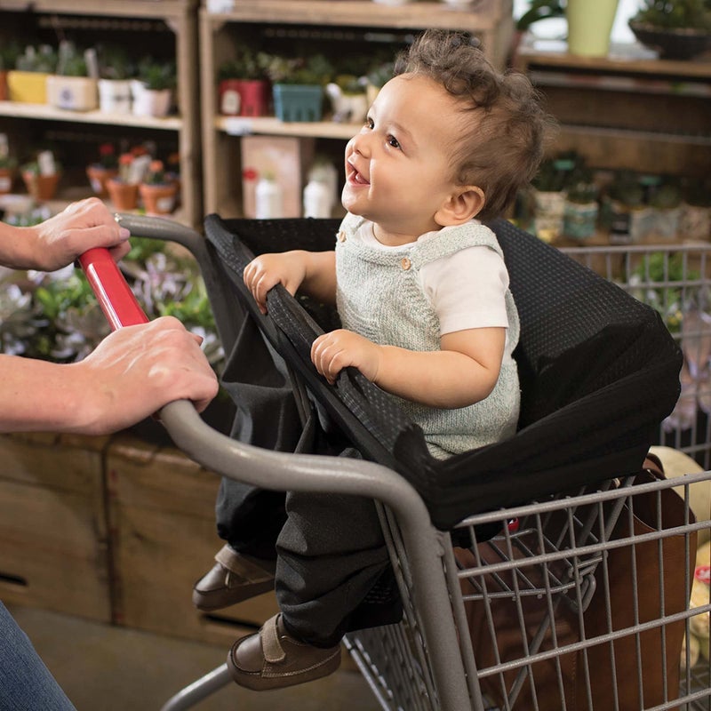 Boppy 4 and More Multi-use Cover, Charcoal, Quick-Dry UPF 50+ Knit and Breathable Mesh, Versatile for Car Seat Canopy, Nursing Cover, Infant Strollers, Shopping Carts, Highchairs and More - Image 5