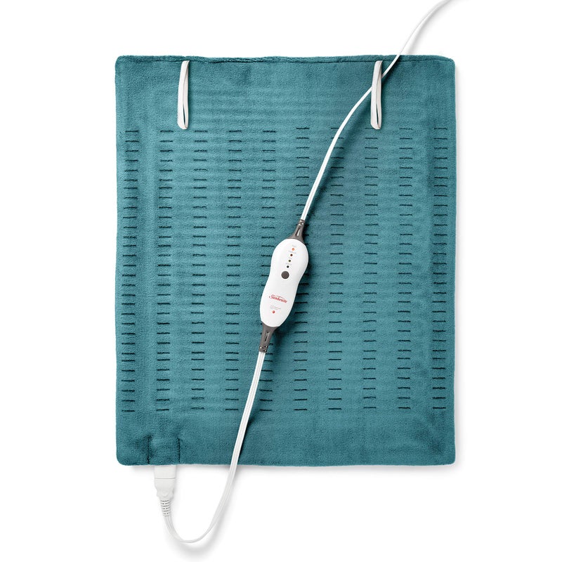 Sunbeam XXL Heating Pad, 20"x 24", For Back, Neck, Shoulder, and Period Cramp Pain Relief, 4 Heat Settings, Auto Shut-Off, Machine-Washable, Gifts For Mom & Wife, Dark Teal - Image 1