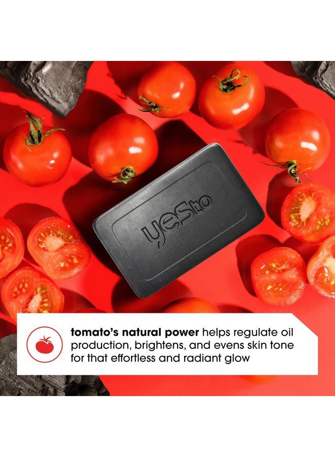 Yes to Tomatoes Clear Skin Activated Charcoal Bar Soap 7 oz (Pack of 6) - Image 4