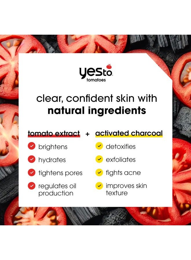 Yes to Tomatoes Clear Skin Activated Charcoal Bar Soap 7 oz (Pack of 6) - Image 3