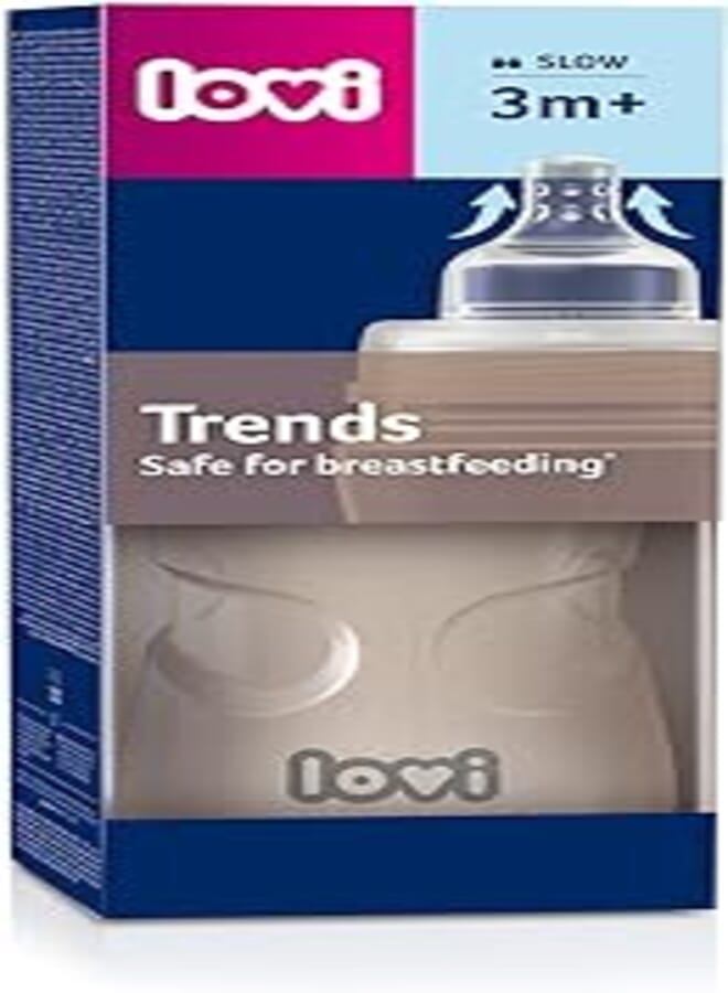 LOVI Trends bottle 250ml with teat 3+m-BEIGE