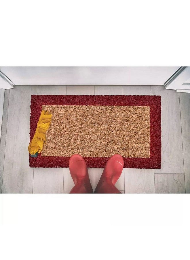 لوانس دواسة باب مستطيلة من ألياف جوز الهند بني وأحمر 33 × 60 سم 1400733 - Image 2