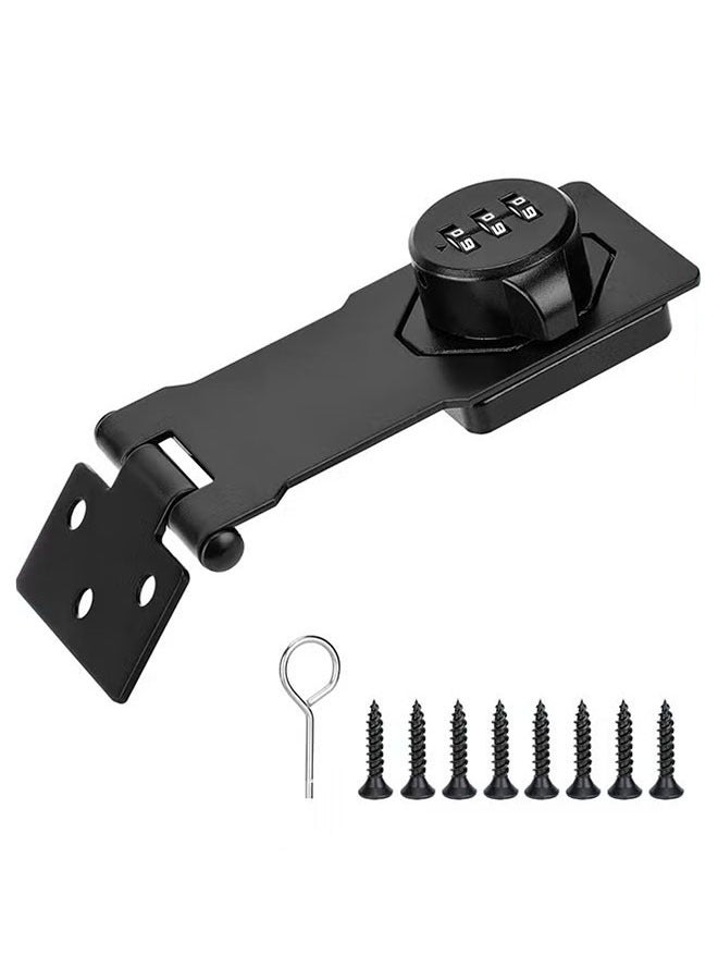 Keyless Combination Lock,3-Digit Combination Lock For Cabinet Doors,Twist Knob Hasp Latch Lock With Password Code,Cabinet Door Latch For Kitchen Drawers,Cabinets,Cupboard - Image 1