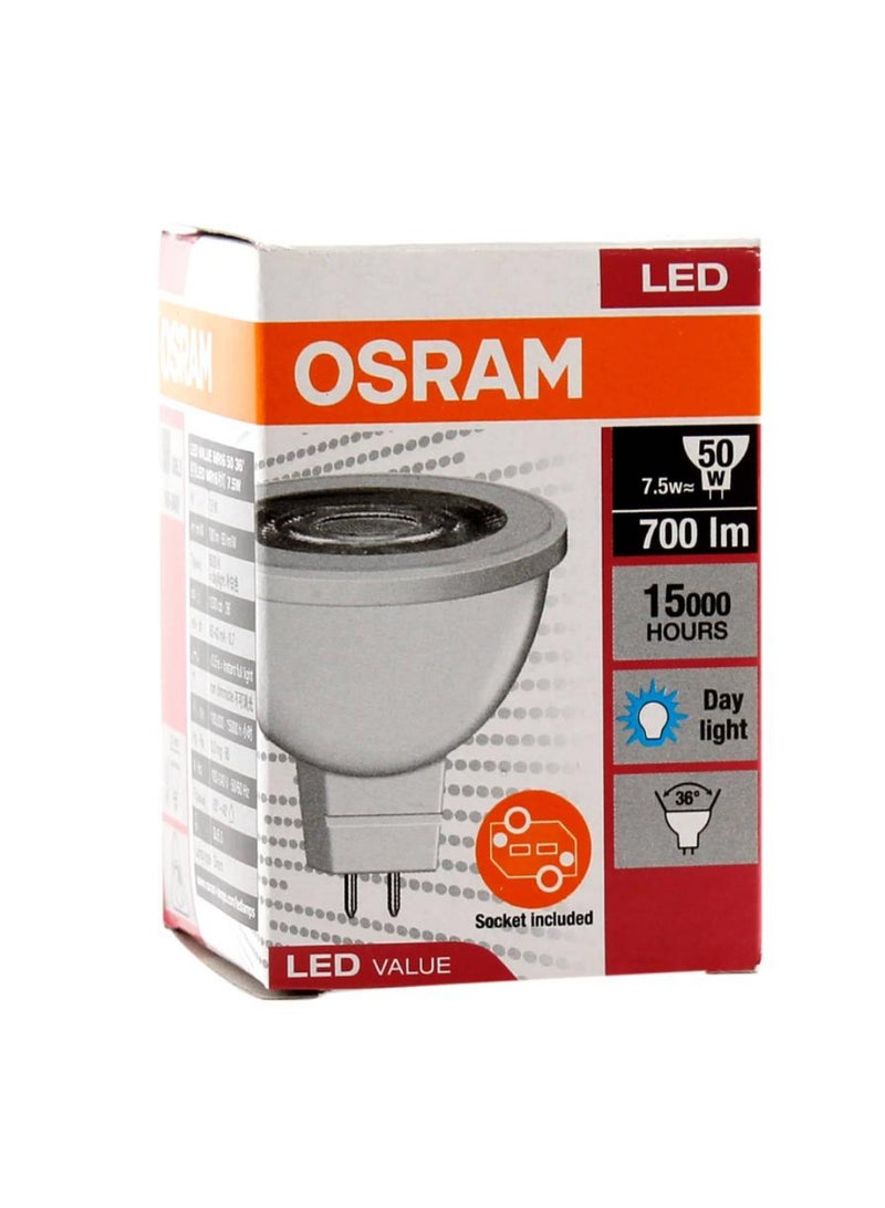 OSRAM Osram LED Value GU5.3 LED Lamp MR16 7.5W Day Light