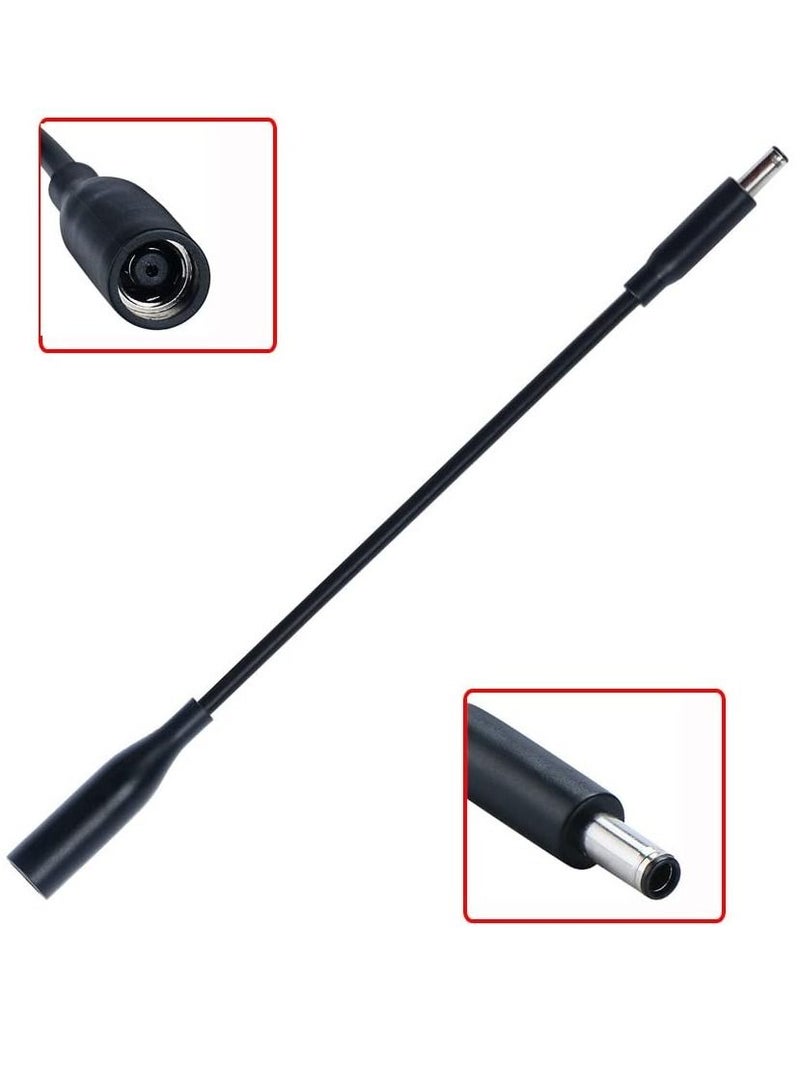 Ntech 2 pieces pack  Dell charger power adapter connector Cable DC jack /Female 7.4mm x 5.0mm to 4.5mm x3.0mm Male Compatible for Dell Hp - Image 2