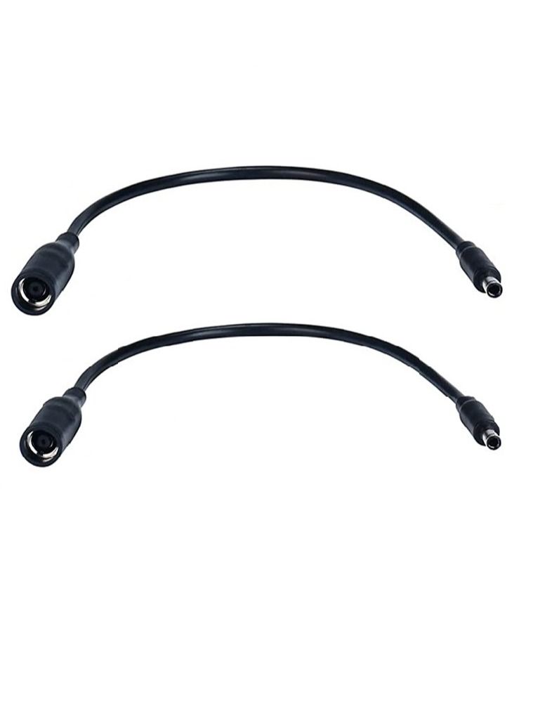 Ntech 2 pieces pack  Dell charger power adapter connector Cable DC jack /Female 7.4mm x 5.0mm to 4.5mm x3.0mm Male Compatible for Dell Hp - Image 1