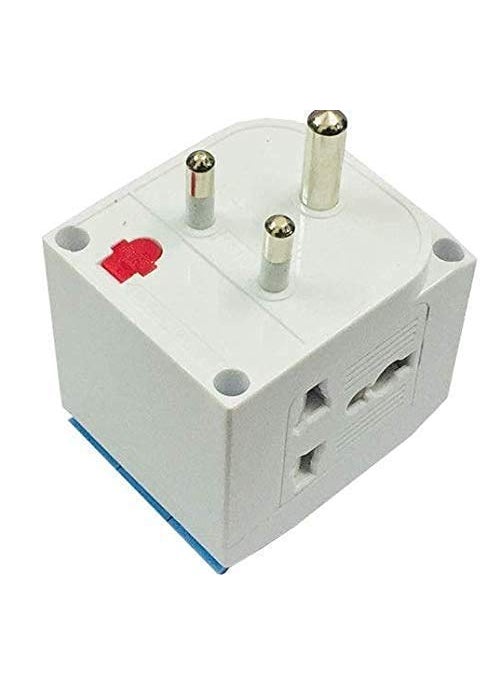 AMENDAS Universal Adapter 3 Pin Plug Adapter with Individual Switches 3 Way Plug Socket Travel Adapter 5A250V with Individual Switch and Indicator Extension Spike Buster Fuse Protected