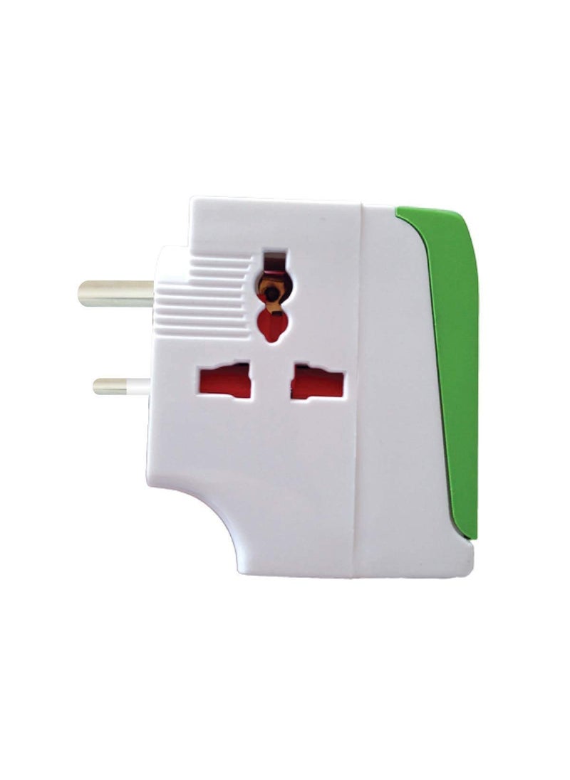 AMENDAS Universal Adapter 3 Pin Plug Adapter with Individual Switches 3 Way Plug Socket Travel Adapter 5A250V with Individual Switch and Indicator Extension Spike Buster Fuse Protected
