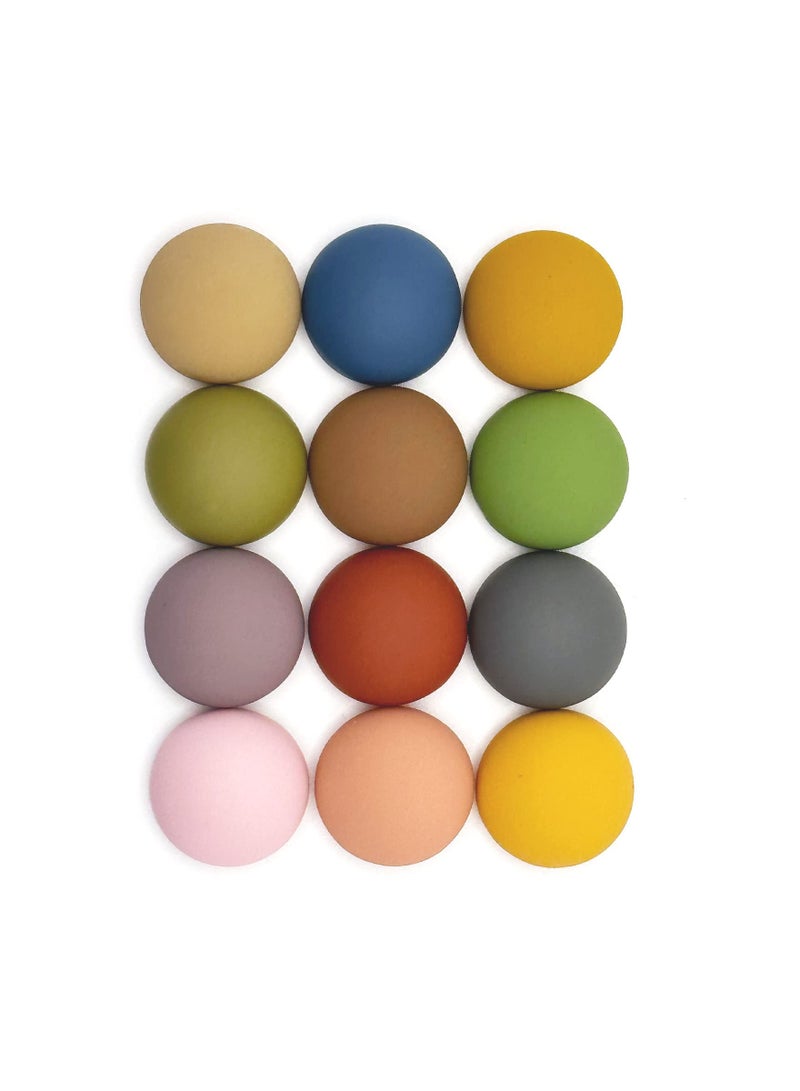 SYOSI 12PCS Strong Colorful Fridge Magnets, Decorative Matte Refrigerator Magnets Cute Whiteboard Magnets Bright Colored Matte Magnets Aesthetic Matte Fridge Magnet Set for Office Cabinets and Dishwasher - Image 1