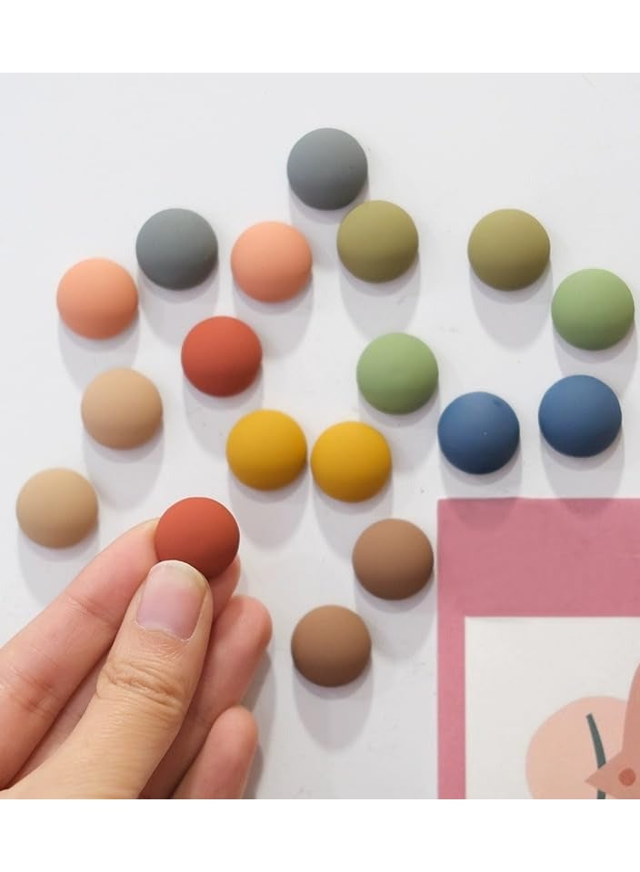 SYOSI 12PCS Strong Colorful Fridge Magnets, Decorative Matte Refrigerator Magnets Cute Whiteboard Magnets Bright Colored Matte Magnets Aesthetic Matte Fridge Magnet Set for Office Cabinets and Dishwasher - Image 5
