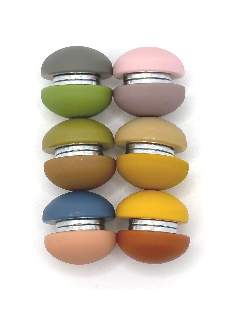 SYOSI 12PCS Strong Colorful Fridge Magnets, Decorative Matte Refrigerator Magnets Cute Whiteboard Magnets Bright Colored Matte Magnets Aesthetic Matte Fridge Magnet Set for Office Cabinets and Dishwasher - Image 4