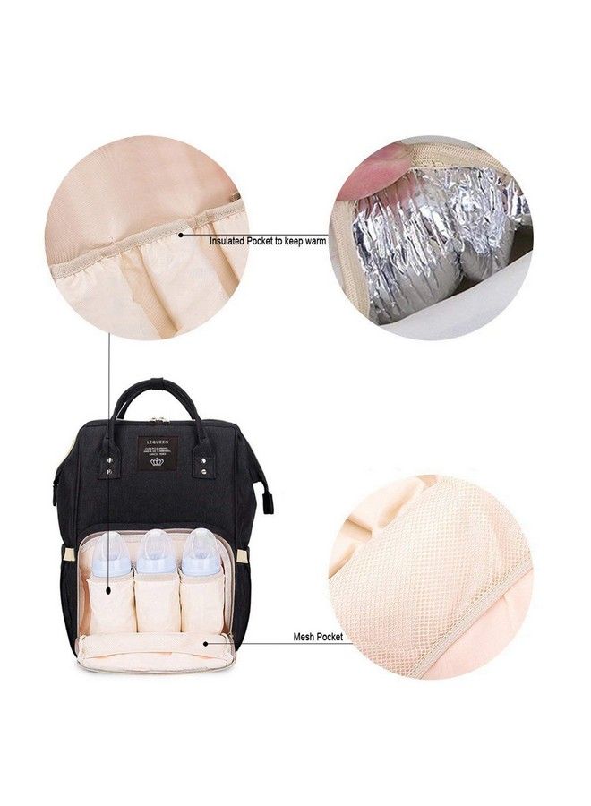 Styleys Baby Diaper Bag Travel Organizer Backpack (S11035A_Black)  - Image 3