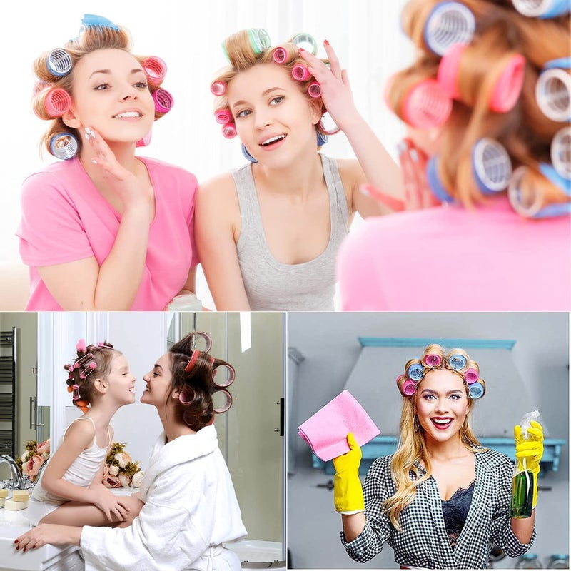 BESSEEK Super Jumbo Hair Rollers  12 Pack Self Grip Salon Hairdressing Curlers  Hair Curlers Sets  Diy Curly Hairstyle For Long Hair  Colors May Vary  Jumbo Plus - Image 4