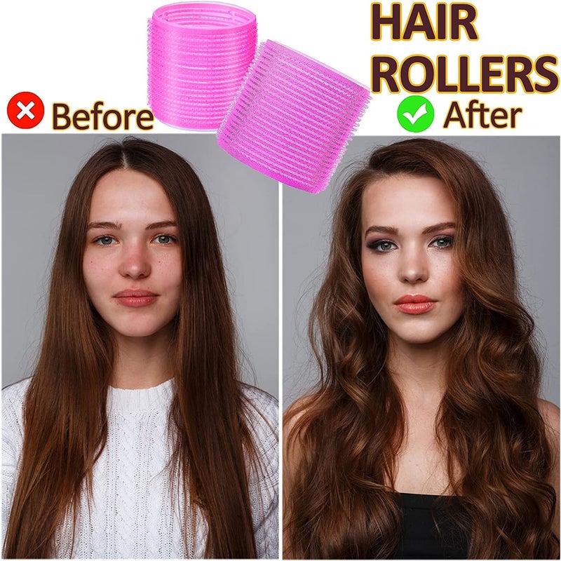 BESSEEK Super Jumbo Hair Rollers  12 Pack Self Grip Salon Hairdressing Curlers  Hair Curlers Sets  Diy Curly Hairstyle For Long Hair  Colors May Vary  Jumbo Plus - Image 5