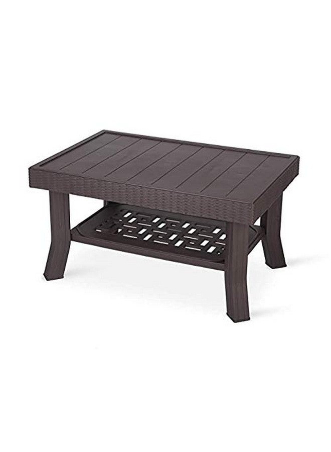 MARC Center Plastic Table for Home, Office & Outdoor Good Grade , Brown - Image 1