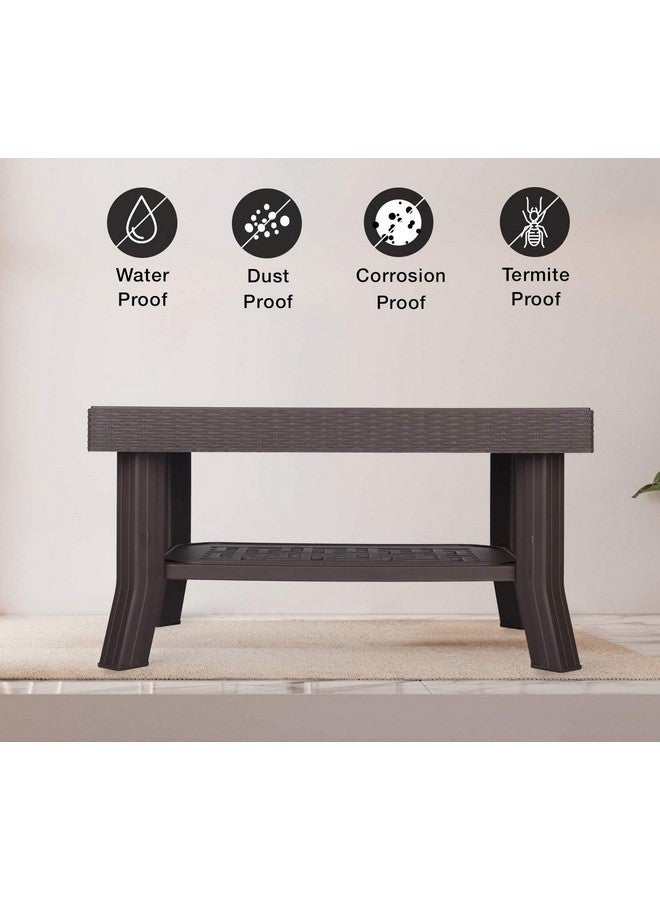 MARC Center Plastic Table for Home, Office & Outdoor Good Grade , Brown - Image 5