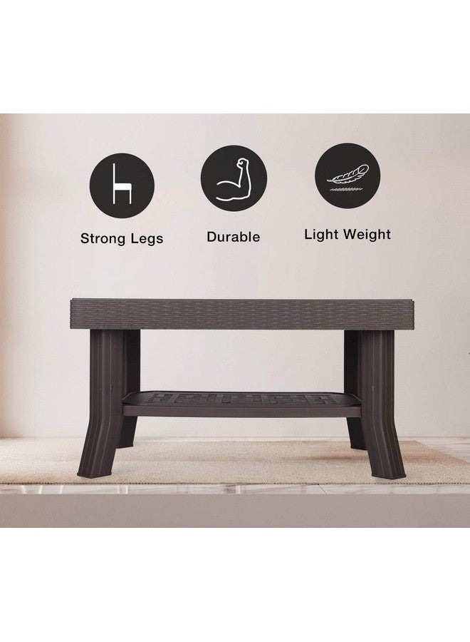 MARC Center Plastic Table for Home, Office & Outdoor Good Grade , Brown - Image 4