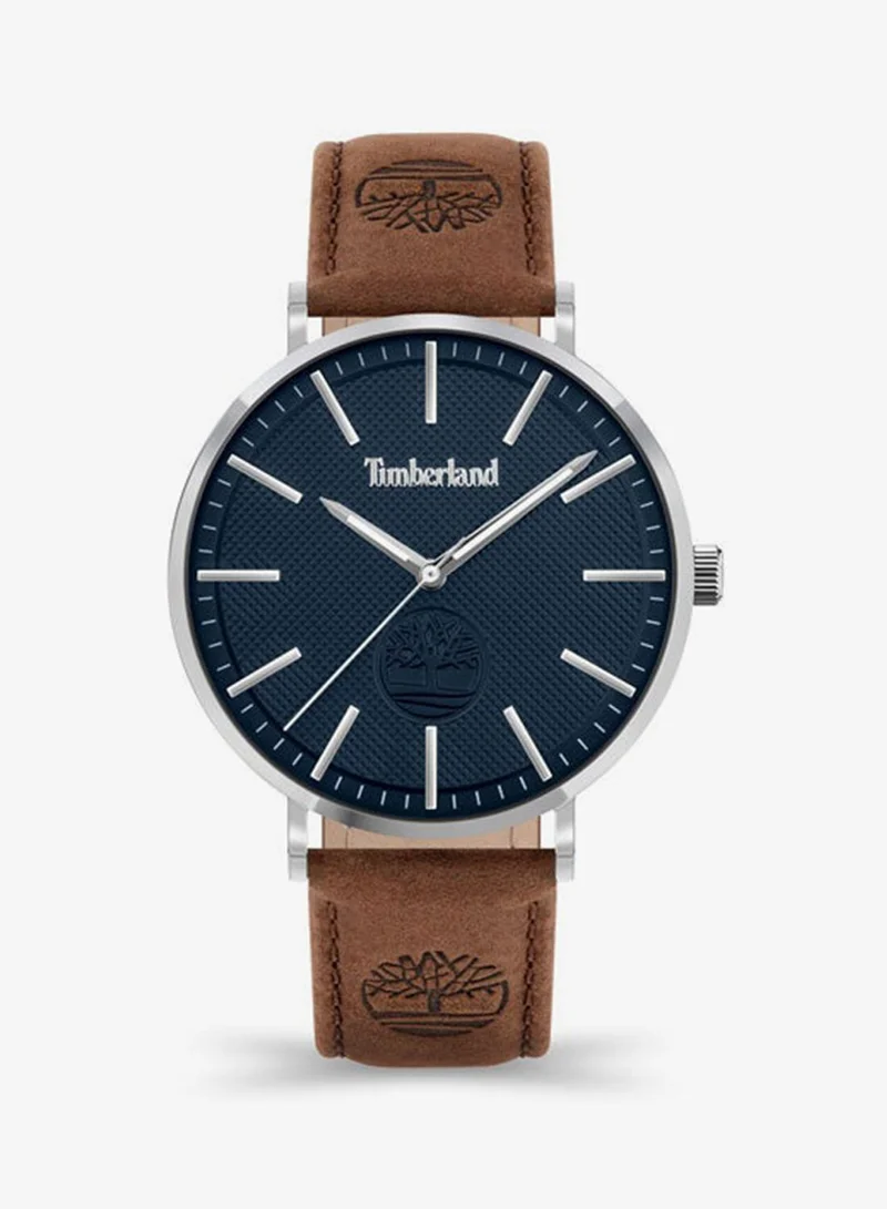 تمبرلاند Kinsley Navy Dial Leather Strap Analog Watch for Men, 42mm