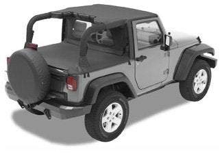 Bestop Header Targa Bikini - Jeep '07-09 Wrangler JK 2-Door (Black Diamond) - Image 2