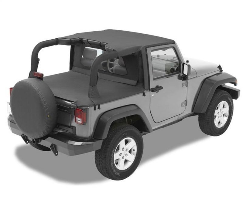 Bestop Header Targa Bikini - Jeep '07-09 Wrangler JK 2-Door (Black Diamond) - Image 4