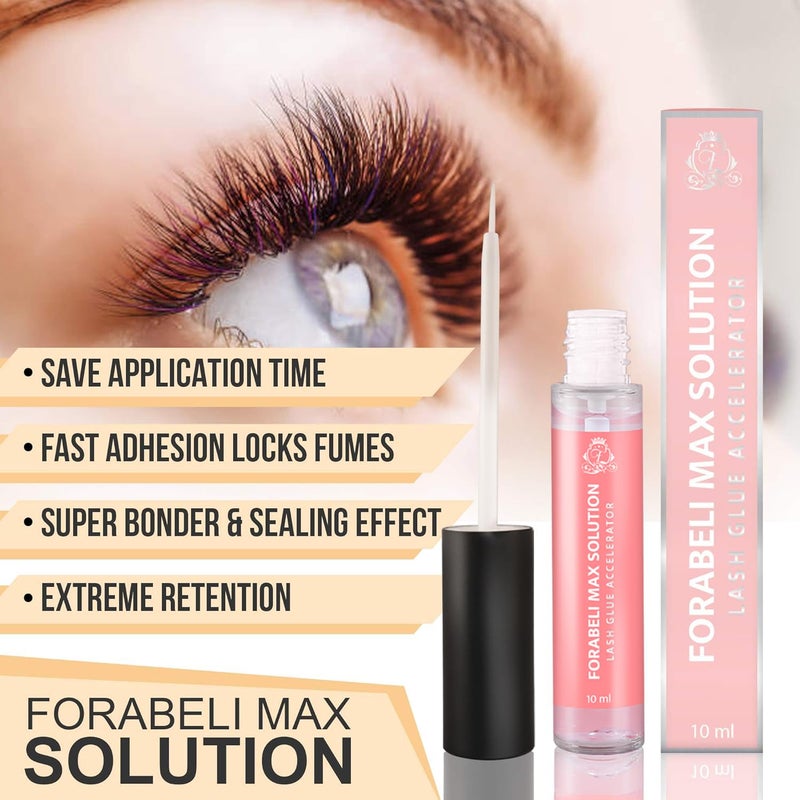 Forabeli Lash Bonder for Eyelash Extensions - Max Solution Fast Cure, Boosts Retention, Reduces Sensitivity, Pro-Grade Bonding Accelerator - Image 5