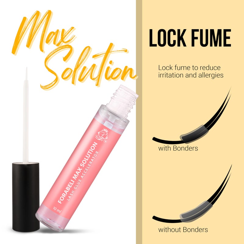 Forabeli Lash Bonder for Eyelash Extensions - Max Solution Fast Cure, Boosts Retention, Reduces Sensitivity, Pro-Grade Bonding Accelerator - Image 4