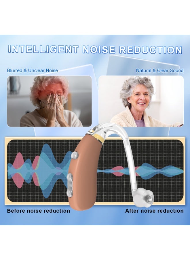 السمع القابلة لإعادة الشحن لكبار السن-معالجة الصوت الرقمي 32 قناة ، تصميم خفيف الوزن ومريح - Image 5