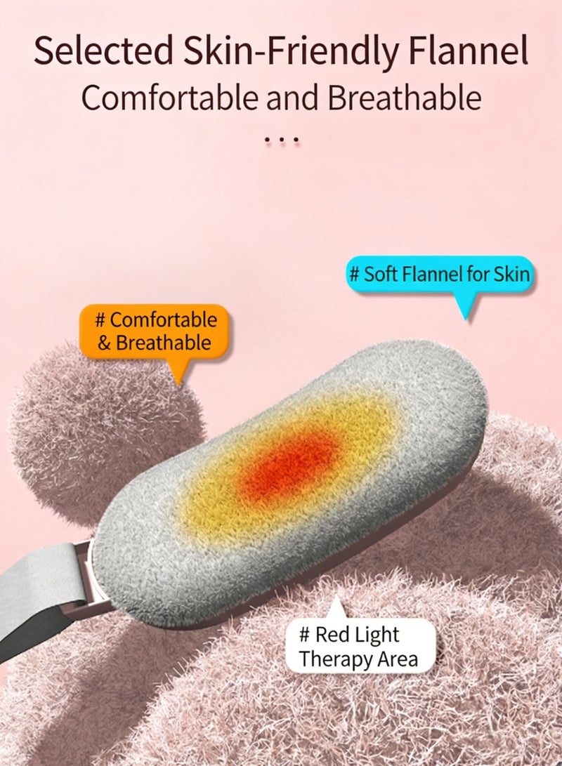 Halamine Portable Cordless Period Heating Pad,Cordless Electric Heating Belt,With 3 Heat Levels and 4 Massage Modes,Period/Period, Back or Belly Pain Relief for Women or Girls (Pink) - Image 5