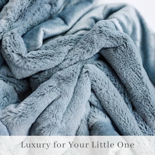SARANONI Luxury Security Blankets for Babies | Ultra-Soft Lush and Boutique Quality Baby Blanket | Slate, Mini - 15" x 20" - Image 5