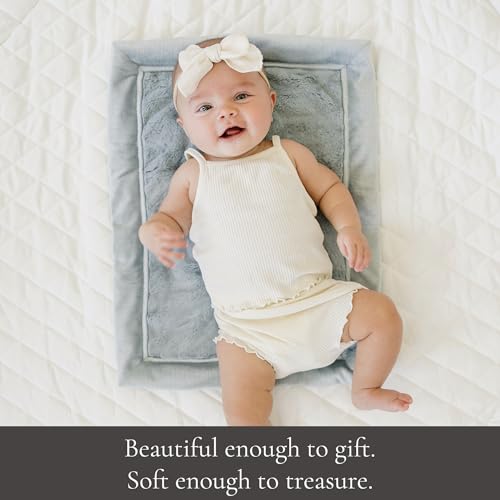 SARANONI Luxury Security Blankets for Babies | Ultra-Soft Lush and Boutique Quality Baby Blanket | Slate, Mini - 15" x 20" - Image 4