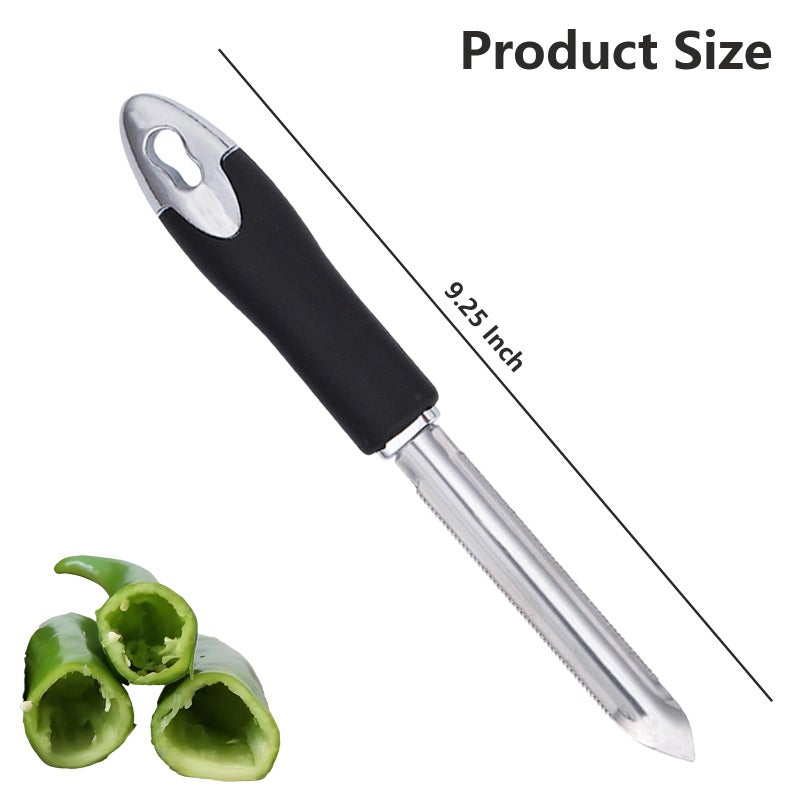 Asanta Jalapeno Pepper Corer Stainless Steel Zucchini Cucumber Corers Pepper Seed Remover Tool - Image 3