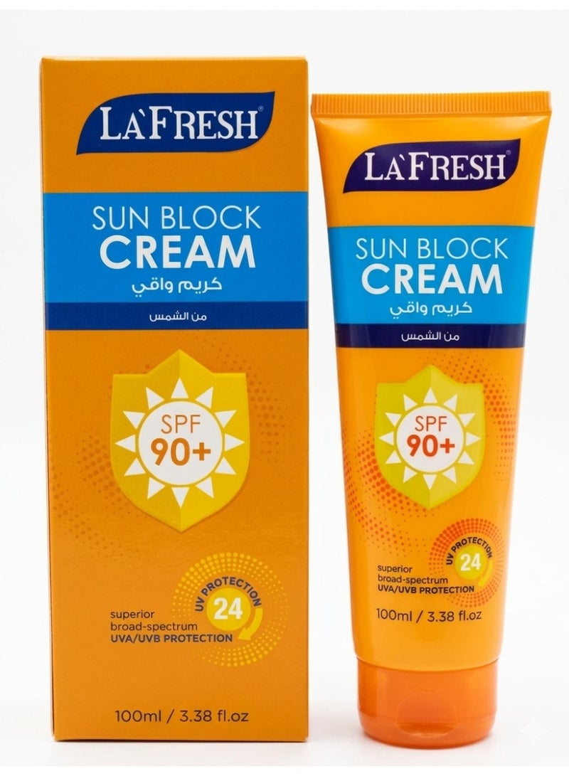 LA FRESH Sun Block Cream SPF+90 - 100 ml - Image 1
