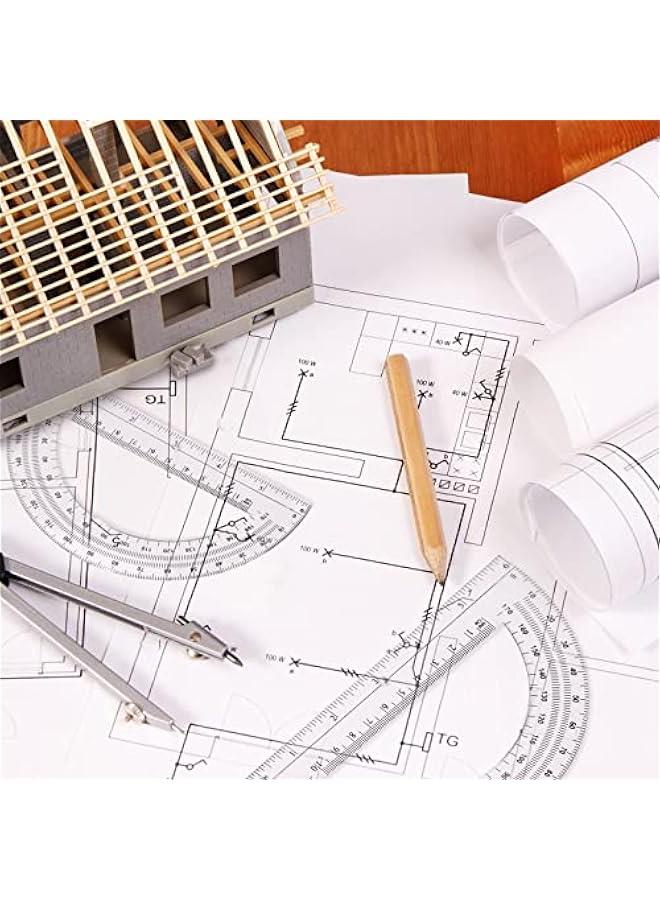 Arabest 100 Pieces Plastic Protractors Bulk Classroom Clear Math Protractors 180 Degrees 6 Inch Protractors for Geometry Student, Angle Measurement, Students Back to School Supplies Office Supplies - Image 5