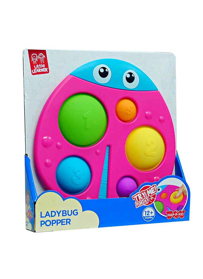 Happy Kids Little Learners Ladybug Popper - Sensory Exploration Baby Toy  - Image 1