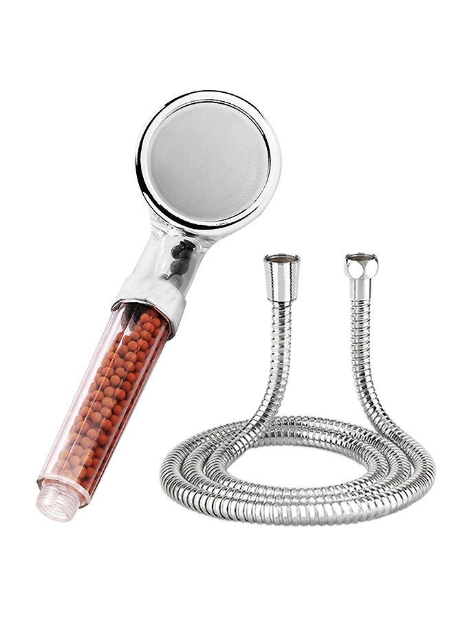 NIBEMINENT Water Saving Filtration Shower Head And Hose Silver 8 x 5 176centimeter  - Image 1