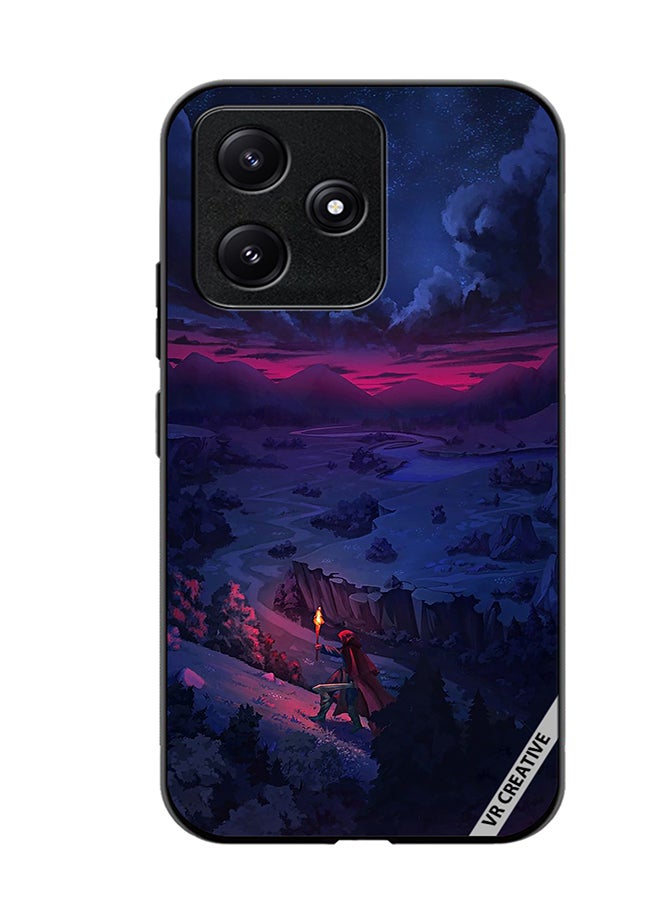 VR CREATIVE Protective Case Cover For Xiaomi Poco M6 Pro 5G Person Walking On Mountain Design Multicolour - Image 1