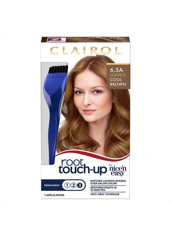 CLAIROL - Root Touch-Up by Nice'n Easy Permanent Hair Dye, 6.5A Lightest Cool Brown Hair Color, Pack of 1 - Image 1