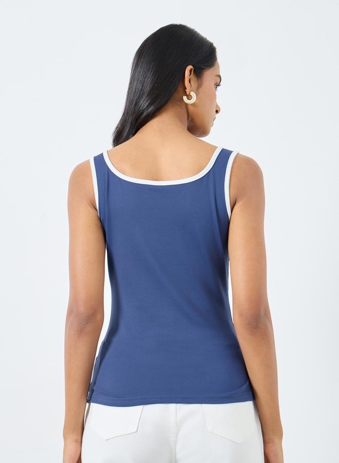 تايك تو بلوزة محبوكة بدون أكمام - Image 4