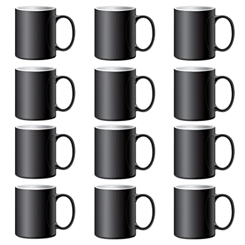 TANGLONG Color Changing Coffee Mugs 15oz Sublimation Mugs Magic Mug Heat Sensitive Coffee Mugs Tazas Magicas Para Sublimacion Set of 12