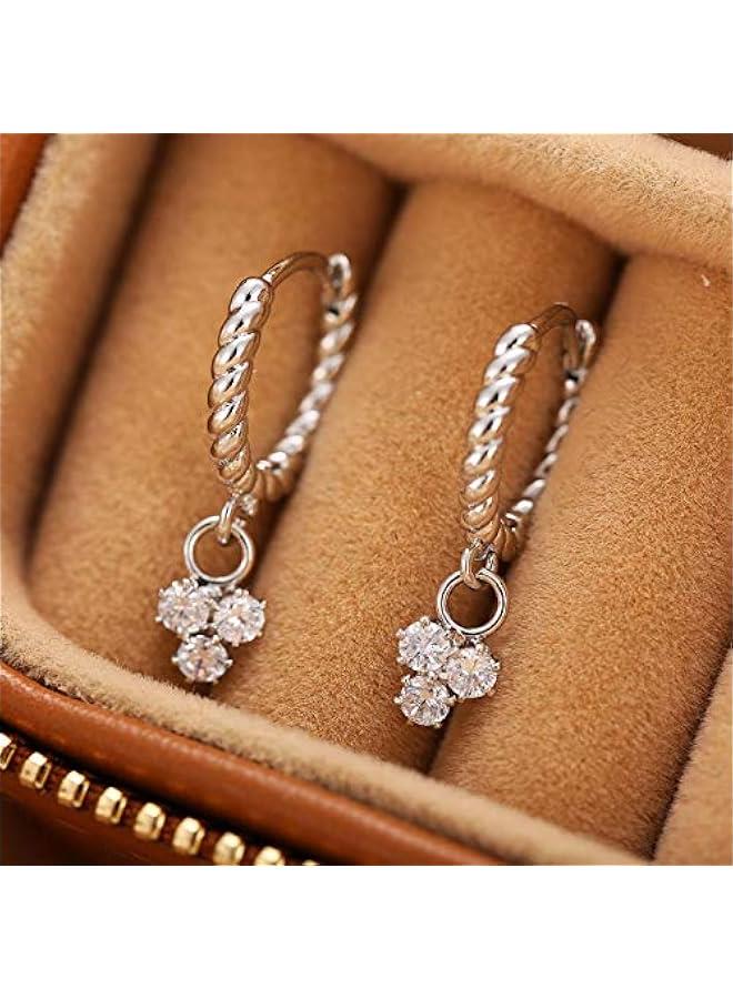 5 Pairs Gold Silver Huggies Hoop Earrings Set for Women, Small Dangle Chain Hoop Earrings Jewelry - Image 5