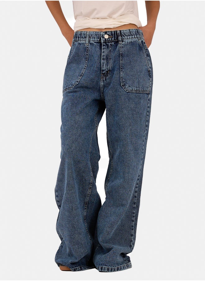 Clue Blue Wide Leg Jeans  - Image 1