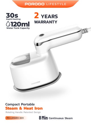Portable Steam & Heat Iron 120ml - White