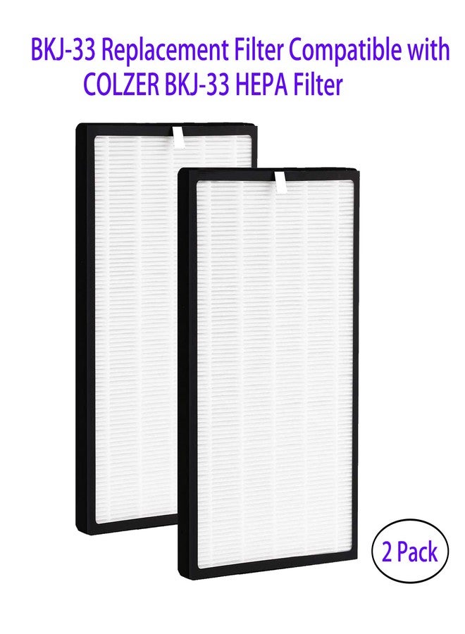 HOMFILBIT BKJ-33 Replacement Filter For COLZER BKJ-33, 3 IN 1, H13 True Hepa With High efficiency Activated Carbon and Pre Filter, 2 Pack - Image 3