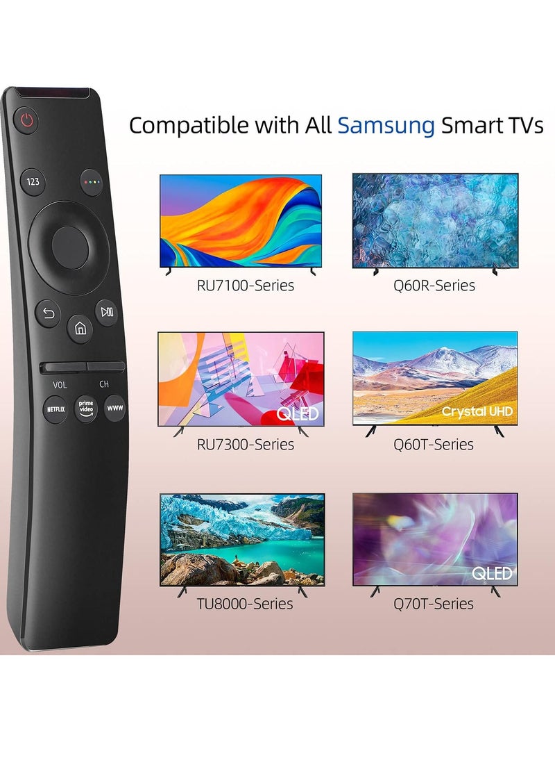 ELTRAZONE "Universal Remote Control Replacement for Samsung Smart TV – Compatible with LED, QLED, LCD, UHD, SUHD, 4K, 8K, 3D, Crystal HDR, Curved Frame Smart TVs – Includes Netflix, Prime Video, WWW Button & Battery" - Image 3