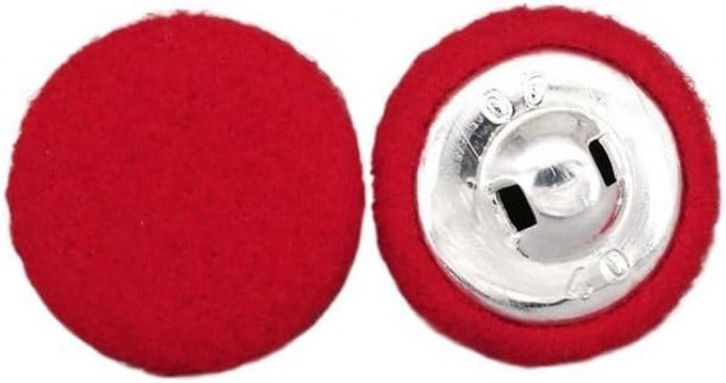 10pcs Fabric Cloth Buttons with Metal Shank, Round Sewing Buttons for Jacket Coat Shirt Suits Bridal(Red,30mm) - Image 1