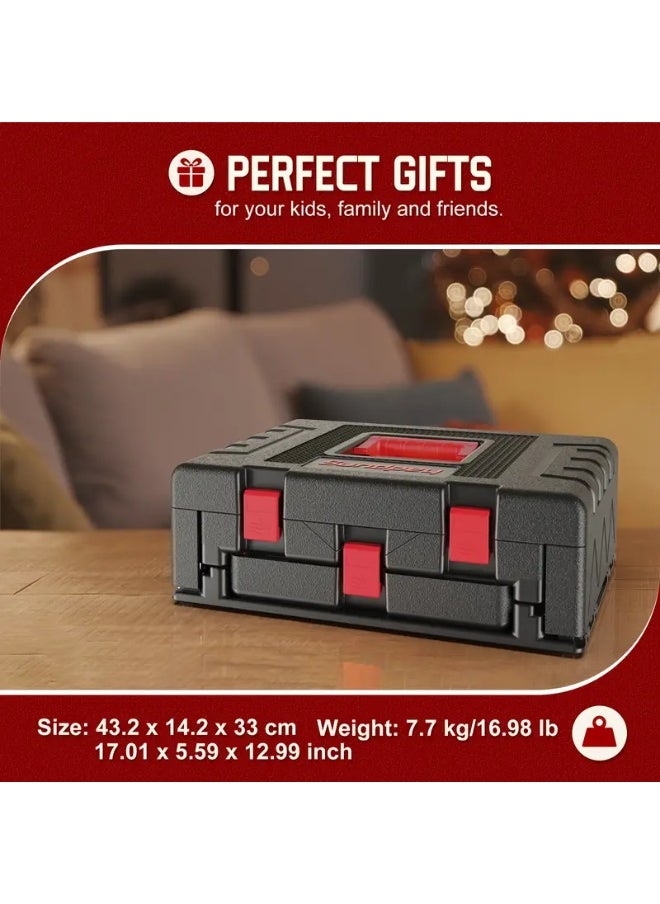 Generic 378pcs Home Tool Kit - Portable Full Set of Household and Automotive Repair Tools with Drawer Including Socket Wrench Set, Screwdriver Set, Metric Hex Keys, etc. - Complete Basic Tool Kit for Handyman, DIY, and Homeowners, Perfect Birthday or Holiday Gift for Relatives and Friends, Without Battery  - Image 4