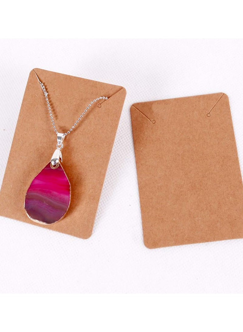 GGOOT 100PCS Earring Display Card Set, 50 PCS Kraft Earring Cards, Jewelry Display Cards Earring Holder Cards Jewellery Packaging Card Earring Tags with 50 PCS Self Seal Bags for Necklace Earrings  - Image 3