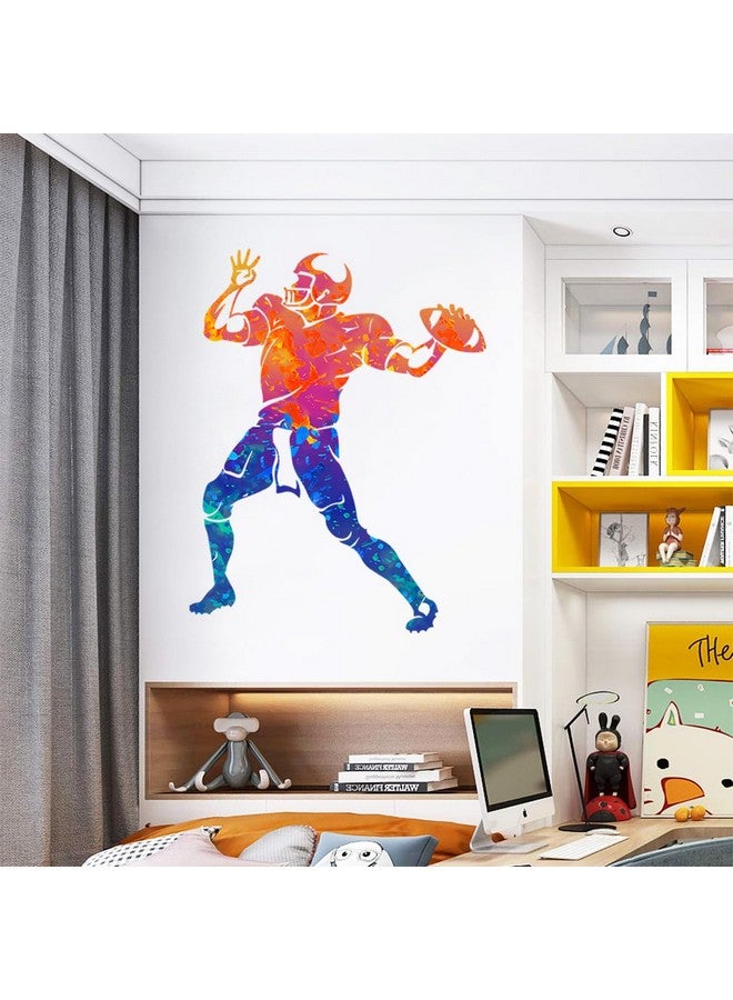 WOYINIS Watercolor Sport Player Wall Stickers Football Wall Decals Peel and Stick Sport Wall Decor Art Stickers for Kids Bedroom Playroom Office Classroom Decoration - Image 4