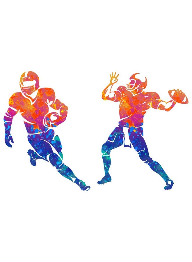 WOYINIS Watercolor Sport Player Wall Stickers Football Wall Decals Peel and Stick Sport Wall Decor Art Stickers for Kids Bedroom Playroom Office Classroom Decoration - Image 2