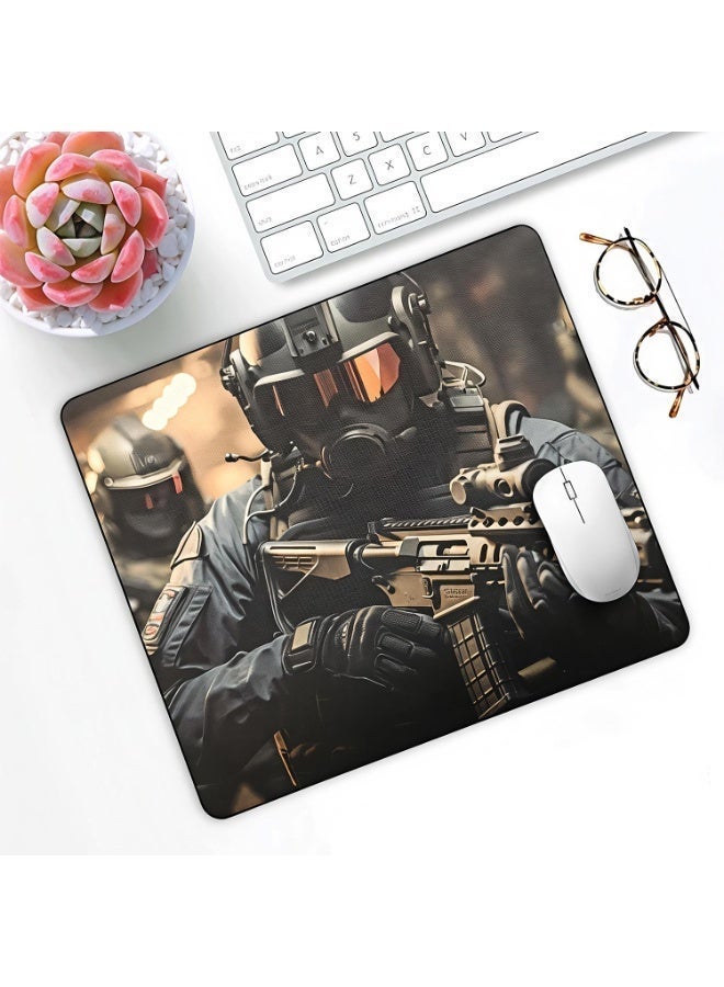 Anti-Slip Mouse Pad with Stitched Edges, Protects Wrist, for Gaming & Office - Image 1